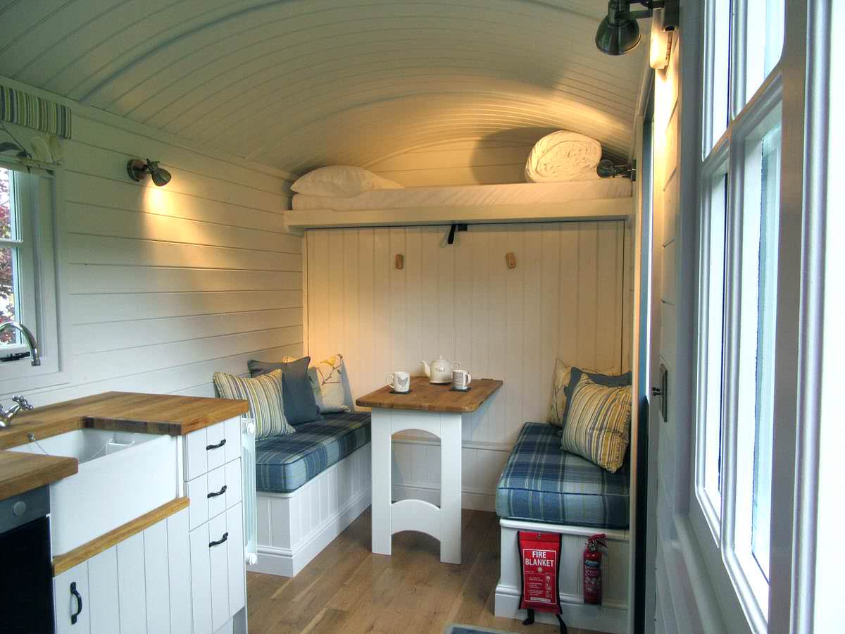 A peek inside the hut